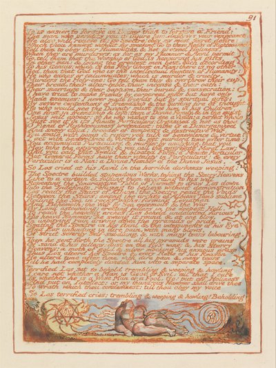 Jerusalem, Platte 91 von William Blake